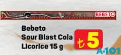 BEBETO SOUR BLAST COLA LİCORİCE 15 G BEBETO SOUR BLAST COLA LİCORİCE 15 G